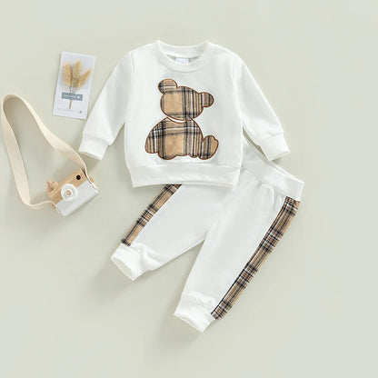 Lioraitiin Baby 2pcs Plaid Outfit