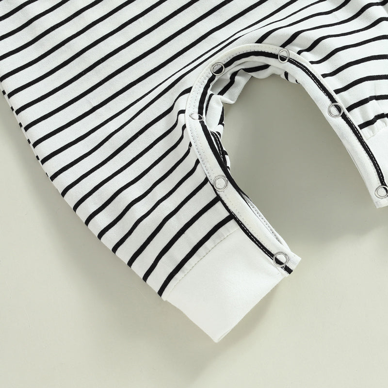 Lioraitiin Baby Boy Striped Romper