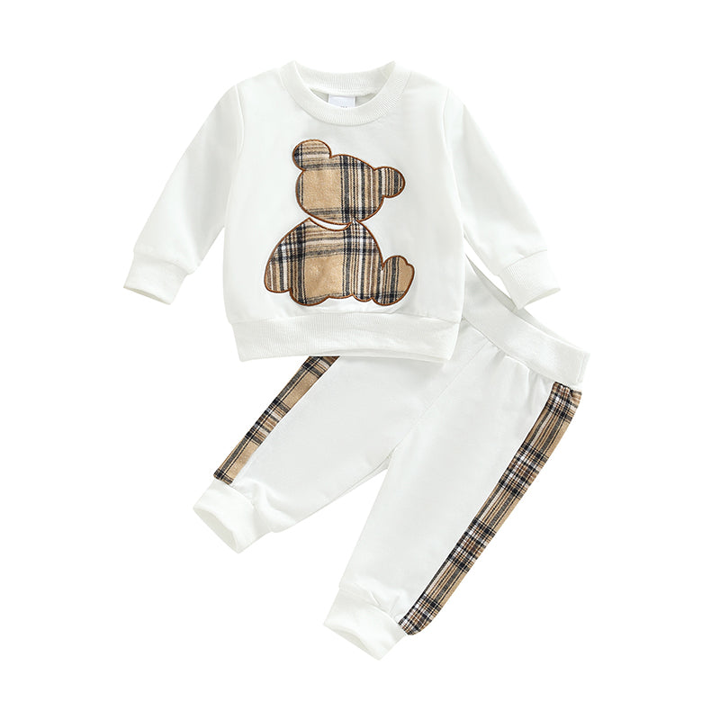 Lioraitiin Baby 2pcs Plaid Outfit