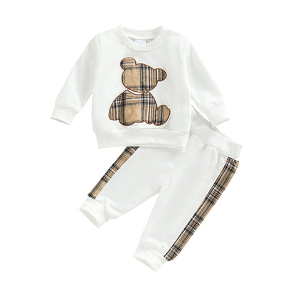 Lioraitiin Baby 2pcs Plaid Outfit